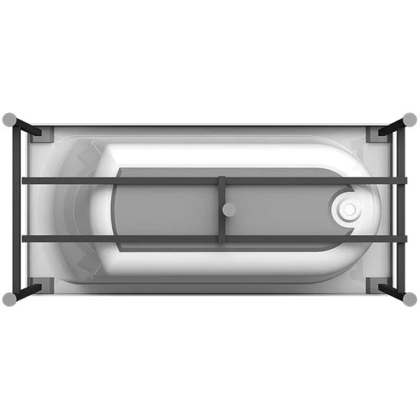 Гидромассажная ванна Радомир Николь 2-81-2-0-0-239Р, 150 x 70 см, рама-подставка разборная, фронтальный экран, слив-перелив автомат, гидромассаж Терапия хром КУ 200, белая, с гидромассажем - фото 6