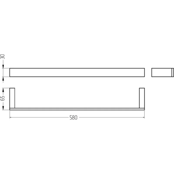 Полотенцедержатель Migliore Kvant золото, современные, hi-tech - фото 2