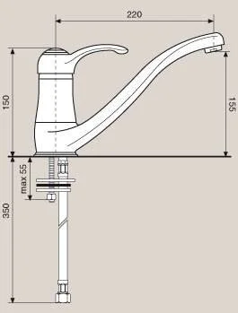 Смеситель для кухни Emmevi Harmony 22095 - фото 2