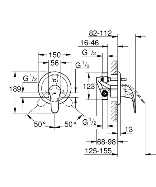Смеситель для ванны Grohe Euroeco 32747000 - фото 2