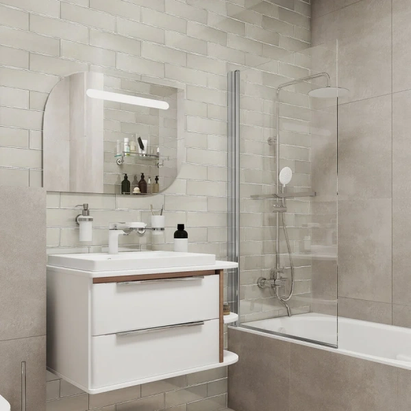 Шторка для ванны IDDIS Slide SLI5 75х145 см распашная, по запросу, нет в наличии - фото 7