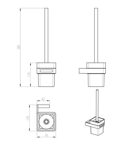 Ершик Boheme Q Matt White, современные, hi-tech - фото 2