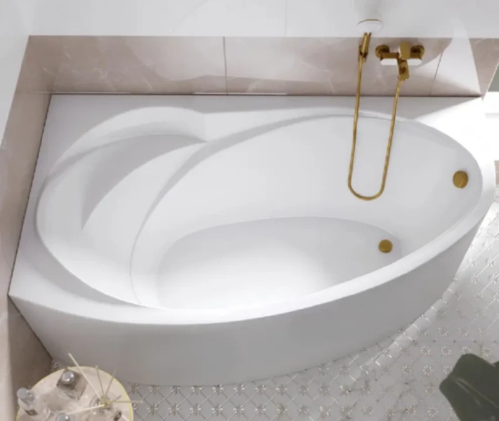 Ванна акриловая 1MarKa Julianna 01дж1410лкс2+, 170 x 100 см, левая, с каркасом и сливом-переливом, белая - фото 3