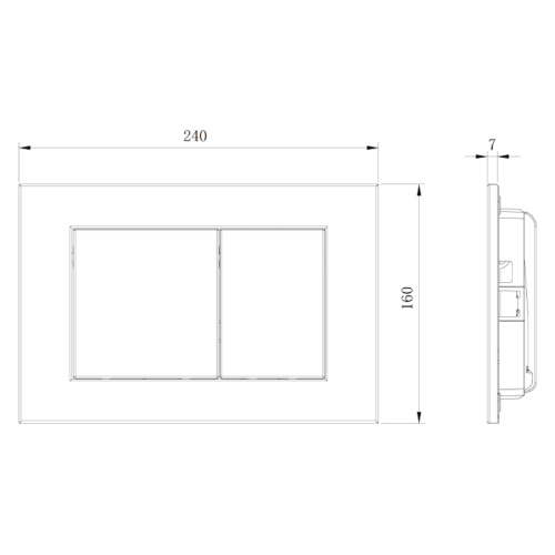 Клавиша смыва Boheme бронза - фото 2