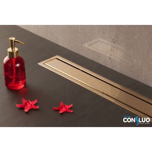 Линейный трап, цвет позолота 24К, двухсторонний, Pestan Confluo Premium Line 850 Gold, стандартные - фото 5