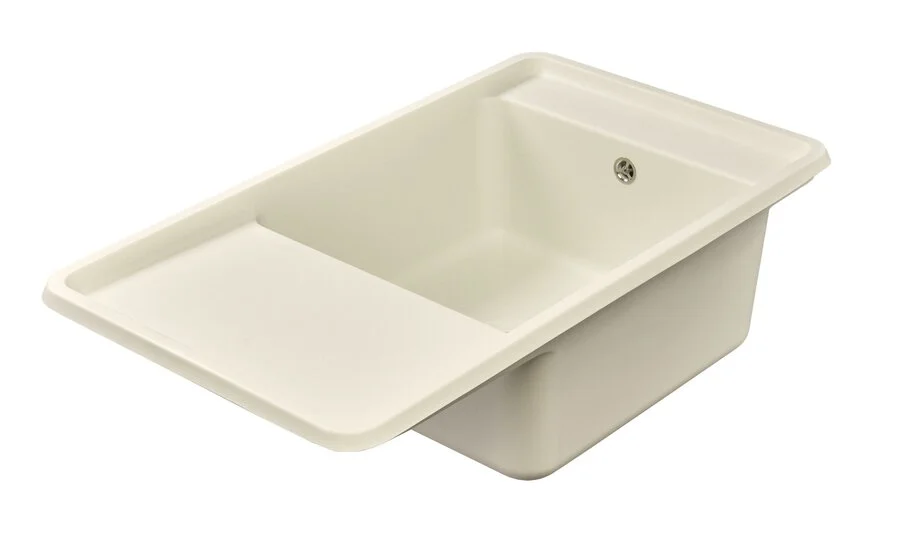 Мойка для кухни Акватон Беллис 78 см жемчуг, с крылом - фото 6