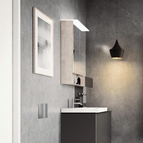 Зеркальный шкаф с подсветкой Geberit Acanto 60 см дуб мистик, современные, hi-tech - фото 4