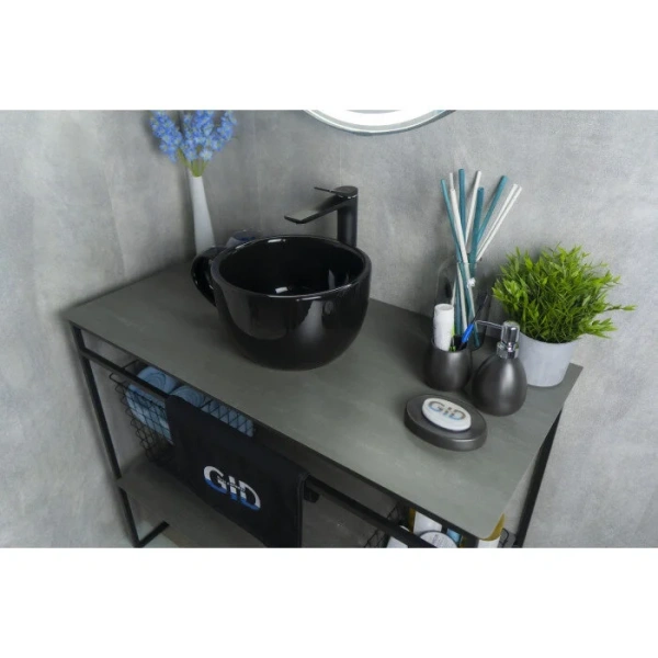 Раковина GID Creativo Nc9077 40 см черная, 40 см - фото 6
