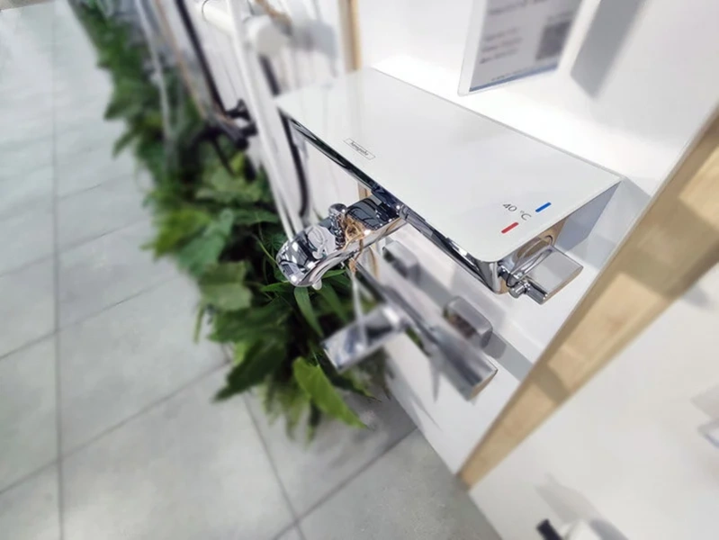 Смеситель для ванны Hansgrohe Ecostat Select полочка хром/белый index_1 - фото 9