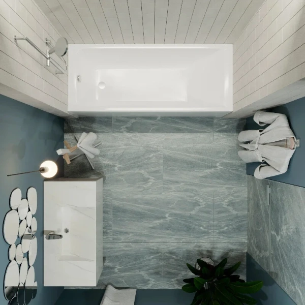 Ванна акриловая Diwo Переславль 150 x 70 см, с каркасом, цвет белый, Щ0000046596/Щ0000048581, в наличии - фото 10