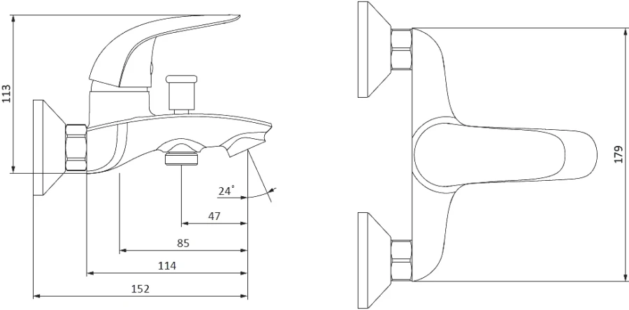 Смеситель для ванны и душа RedBlu by Damixa Palace Bit 311000000 - фото 2