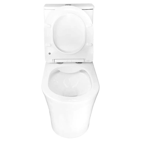 Унитаз компакт Azario Anteo Round белый, безободковые, сиденье с микролифтом , с антивсплеском, компакт, низкие - фото 5