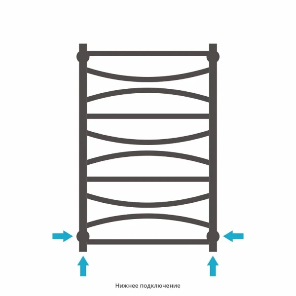 Полотенцесушитель водяной Сунержа Ажур 0255-8050 50x80 см нержавеющая сталь - фото 4