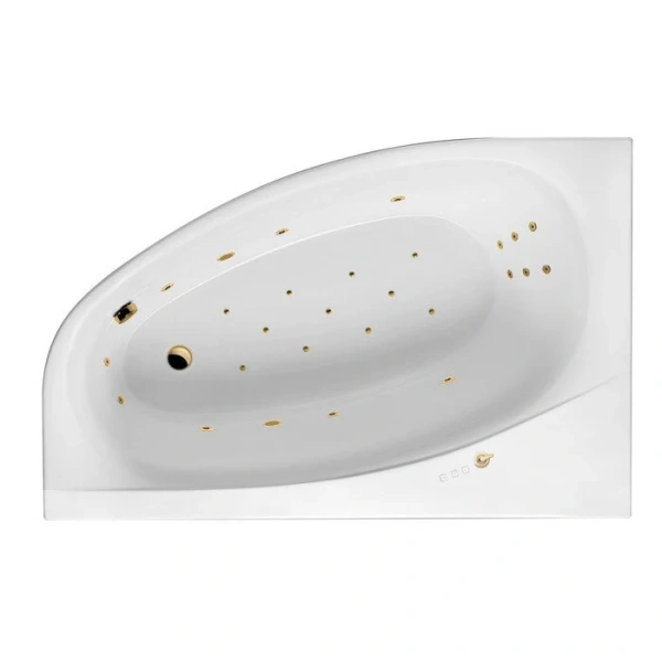 Ванна гидромассажная Excellent Kameleon Ultra 170 x 110 см, левая, белый/золото, WAEX.KML17.ULTRA.GL - фото 1
