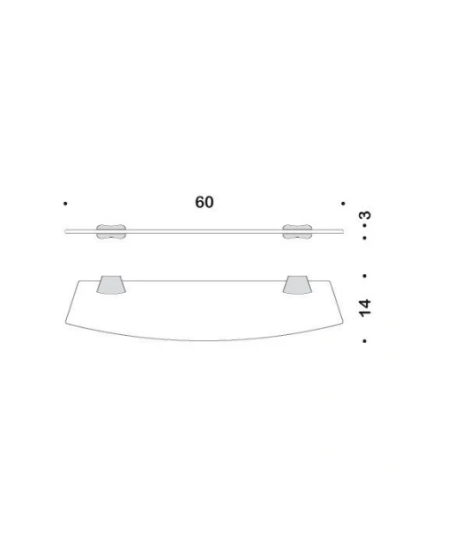 Полочка для ванной Colombo Land стеклянная, современные, hi-tech - фото 2