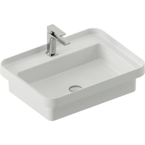 Раковина ArtCeram Fuori Scala 60 см белый глянцевый - фото 1