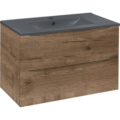 Тумба под раковину подвесная Vincea Mia 80,7 см V.Oak, светло-коричневая - фото 7