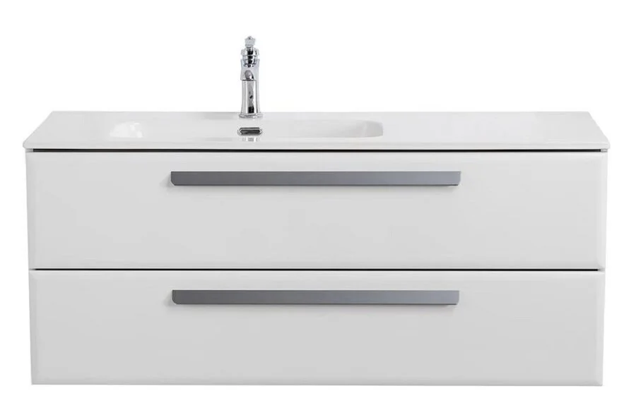 Тумба под раковину подвесная Cezares Eco 120 см Bianco Lucido, правосторонняя