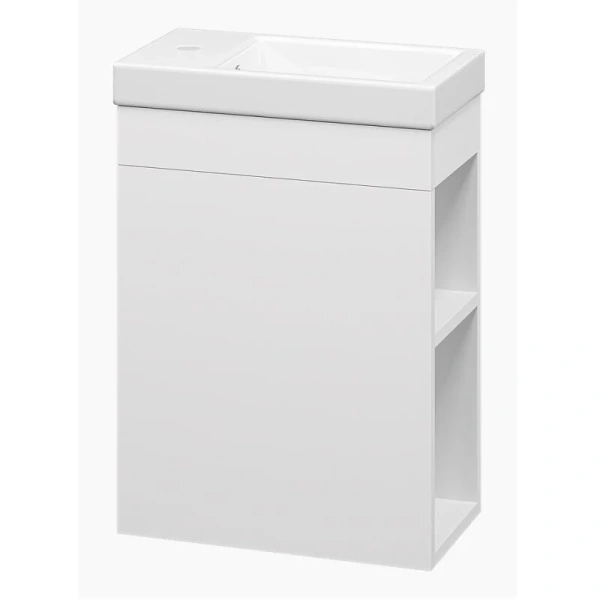 Тумба под раковину подвесная Misty Лира 40 см белая, подвесная, пристенная - фото 4