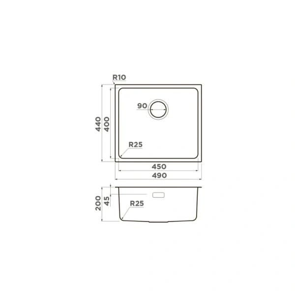 Мойка для кухни Omoikiri Tadzava 49-U/I 4993 49 см врезная - фото 3