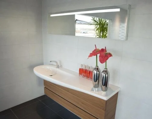 Тумба под раковину подвесная Laufen Ilbagnoalessi One 100 см натуральный шпон, моноблок - фото 5