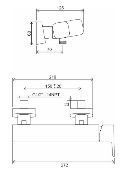 Смеситель для душа Ravak 10° Free TD F 032.20/150 черный - фото 2