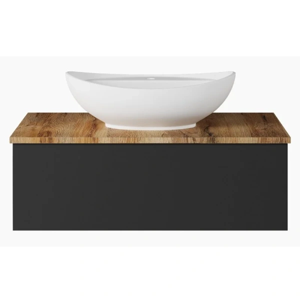 Тумба с раковиной подвесная Misty Ива 90 см с ящиком