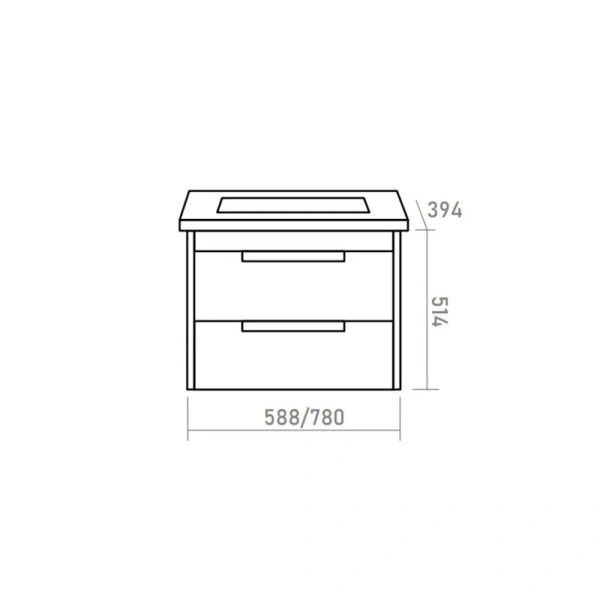 Тумба под раковину подвесная Brevita Ariana 60 см капучино - фото 2