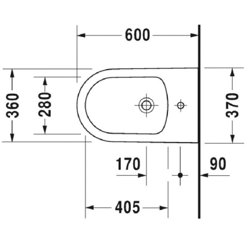Биде напольное Duravit ME by Starck 2289100000 - фото 2