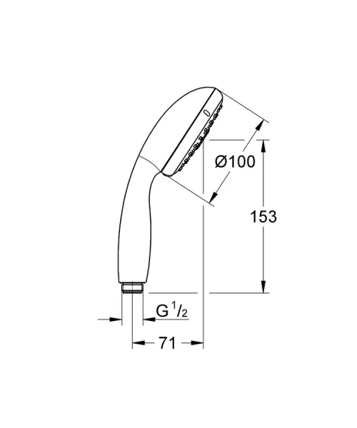 Лейка для душа Grohe Tempesta New хром - фото 2