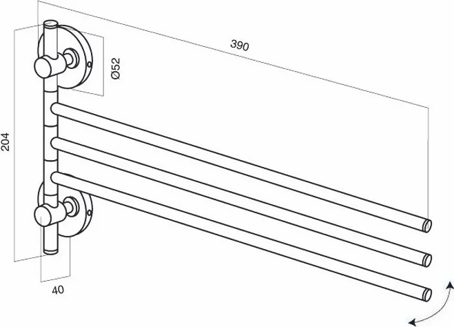 Полотенцедержатель Am.Pm Bliss L хром, металлические - фото 4