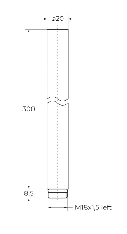 Удлинитель душевой стойки Cezares Eco брашированное золото, в наличии - фото 2