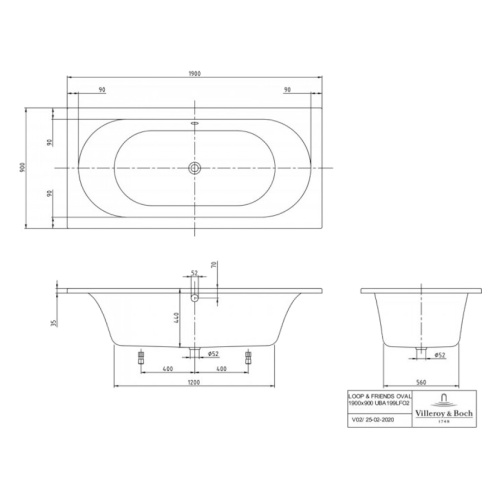 Акриловая ванна Villeroy & Boch Loop&Friends UBA199LFO2V-01 - фото 3