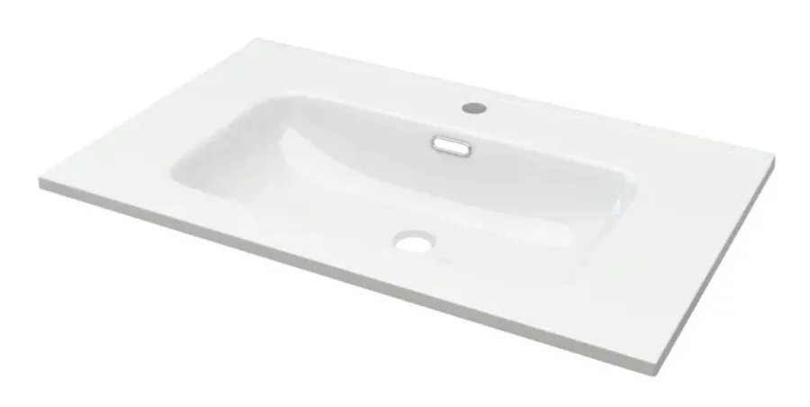 Тумба с раковиной подвесная Cezares Glass 75 см с двумя выдвижными ящиками