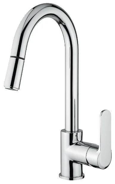Смеситель с выдвижным изливом для кухни Emmevi Nefer CR77066 - фото 3