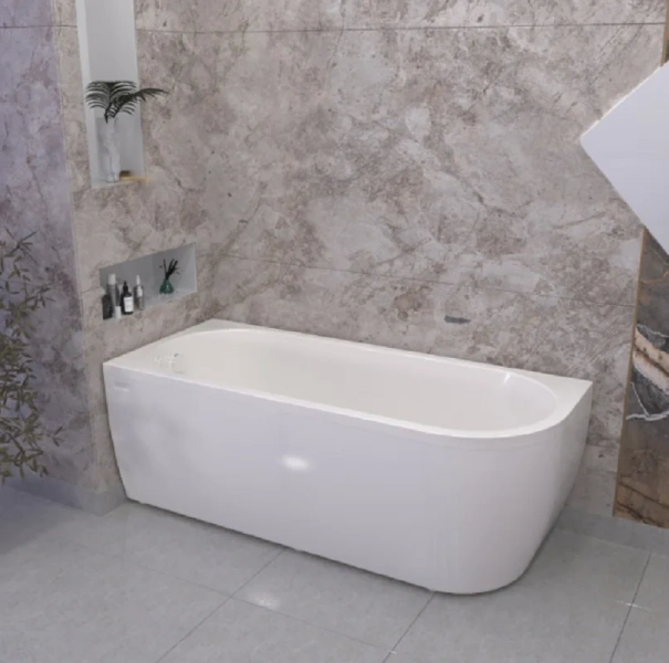 Акриловая ванна Радомир Вальс 3/4 1-01-2-1-1-338К/1-01-2-2-1-338К, 170 x 70 см, L/R, каркас, фронтально-торцевая панель, сифон, слив-перелив автомат в комплекте, белая, без гидромассажа - фото 6