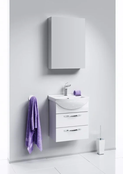 Тумба под раковину подвесная Aqwella Аллегро 50 см белая, современная, hi-tech - фото 3