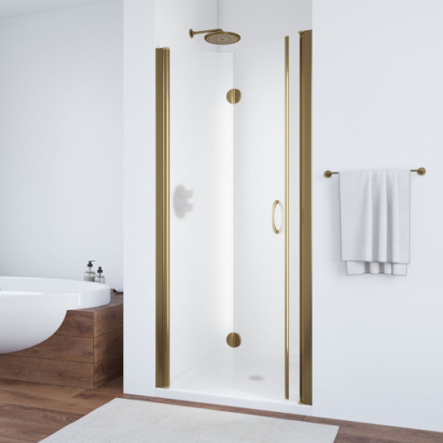 Душевая дверь профиль бронза стекло сатин Vegas-glass - фото 1