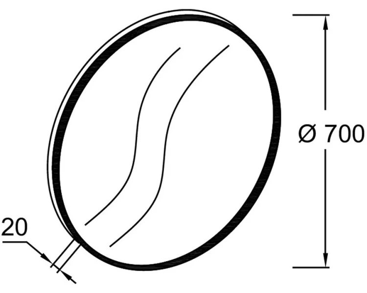 Зеркало круглое Jacob Delafon Odeon Rive Gauche 70 см рама золотая, нет в наличии - фото 2