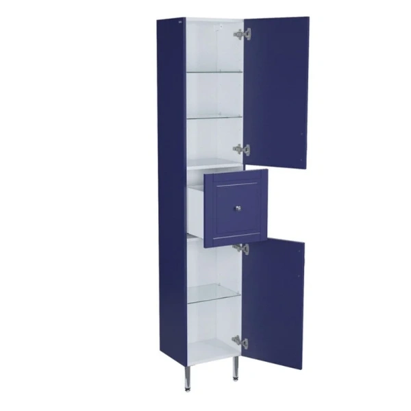 Шкаф-пенал напольный IDDIS Oxford 36 см синий, пристенные, высокие - фото 6