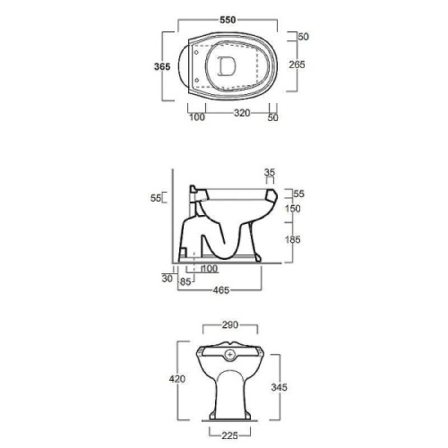 Схема, с бачком, с высоким бачком, со скрытым бачком - фото 3