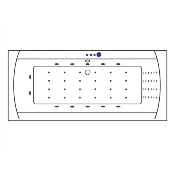 Ванна гидромассажная Excellent Aquaria Lux Nano 180 x 80 см, белый/хром, WAEX.AQU18.NANO.CR, 180 см - фото 9