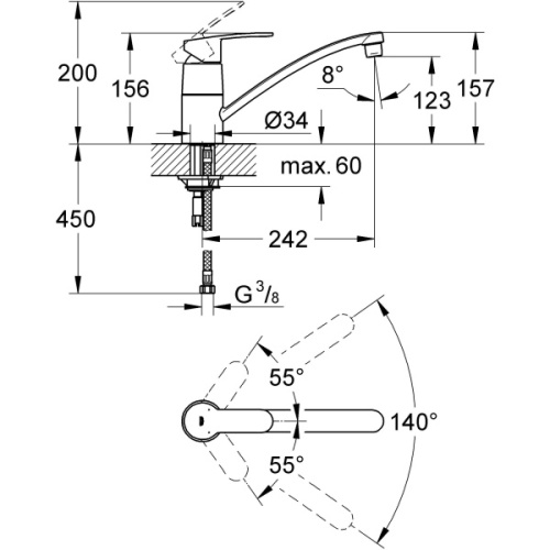 Смеситель для кухни Grohe Eurostyle Cosmopolitan 33977002 - фото 3