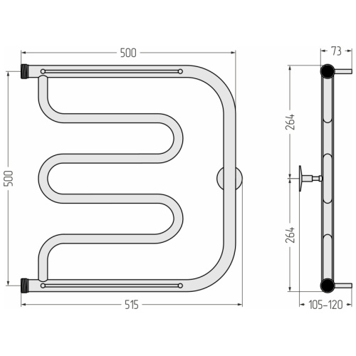 Схема, для систем горячего водоснабжения, для систем отопления, с нижним подключением - фото 5