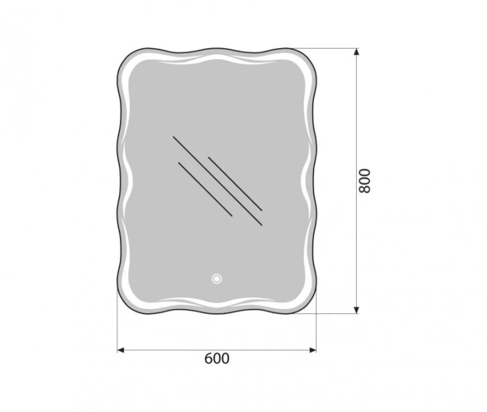 Зеркало с подсветкой BelBagno Spc 60 см с сенсорным выключателем - фото 2