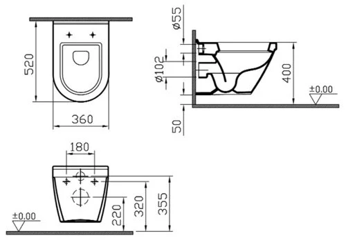 Комплект унитаз с инсталляцией VitrA S50 9003B003-7200 - фото 2