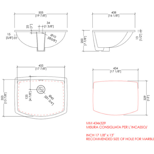 Раковина встраиваемая Devon&Devon Westminster 2IBLSWES - фото 3