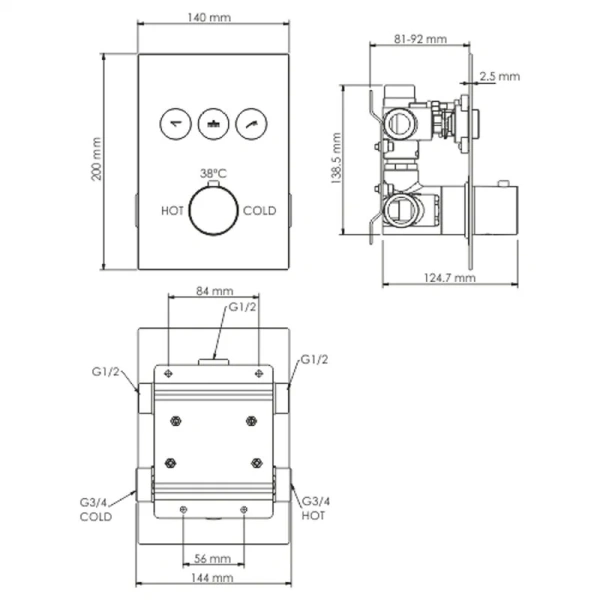Смеситель для душа WasserKRAFT Neime thermo - фото 2