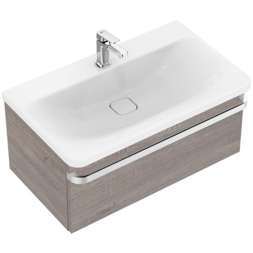 Тумба под раковину подвесная Ideal Standard Tonic II 80 см светло-серое дерево, моноблок - фото 5