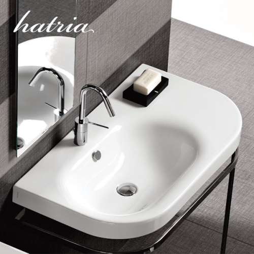 Раковина консоль Hatria Daytime Y0YZ01, Y0YJ01 85х50 см, керамические - фото 7